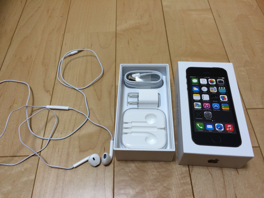 iPhone5sの箱の中